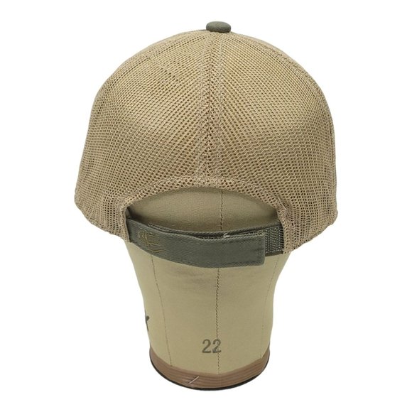 Outdoor Cap Hawkeye Mesh Strapback Cap Trucker Baseball Hat Bird Khaki Green - Picture 5 of 13